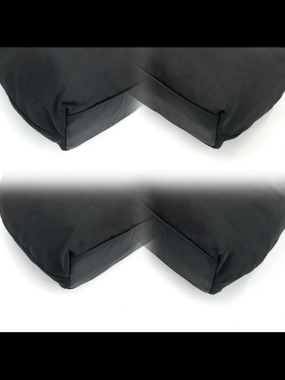 Dior Black Nylon Shoulder Bag with Beaded Handle